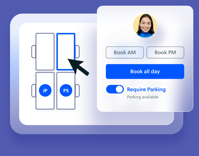 Booking a parking spot together with an office booking