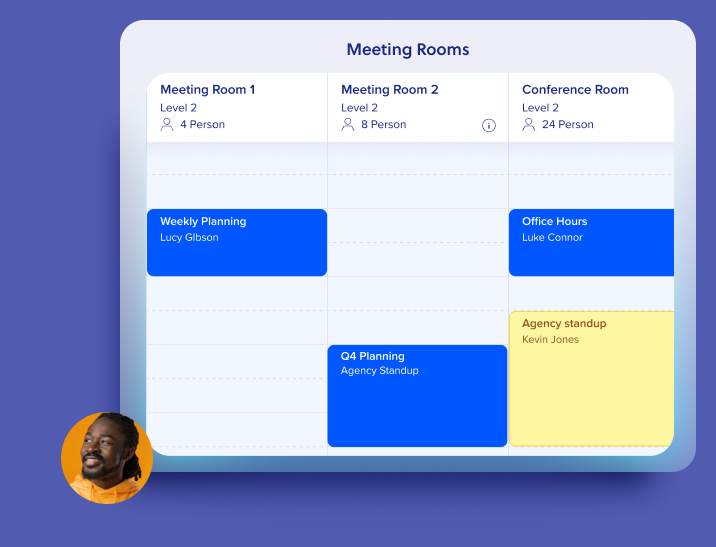 Real-time meeting room availability view