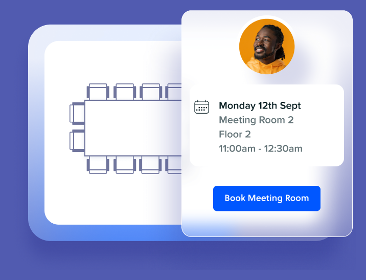 Booking a meeting room in two clicks from the floor plan