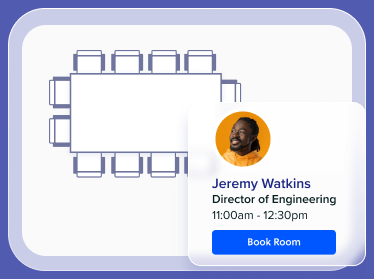 An interactive floor plan with Alexia Dean booked onto Desk 35